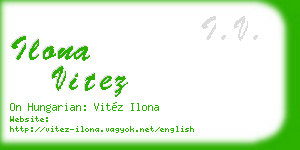 ilona vitez business card